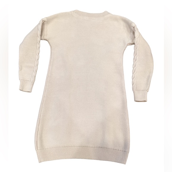 Gap Kids Cream Cable Knit Sweater dress | girls M | winter holiday tunic length - Picture 2 of 6